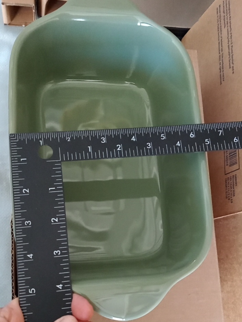 Our Place Sage Green Glazed Ceramic Baking Dish, 2.25QT/2L, No Offers - Picture 7 of 8